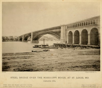 Steel Bridge over the Mississippi River by NY Harroun and Bierstadt